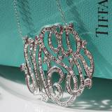 Monogrammed Diamond Necklace With CZ