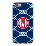 Personalized Phone Case Nautical Knot Navy 