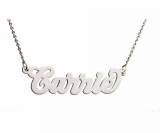 Personalized Name Necklace In Carrie Script