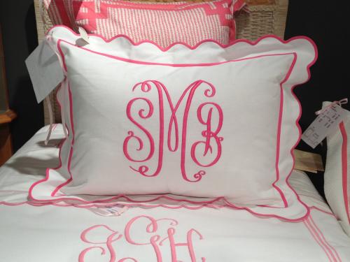 Monogrammed Bed Shams by Jane Wilner Designs  Home & Garden > Linens & Bedding > Bedding > Pillows