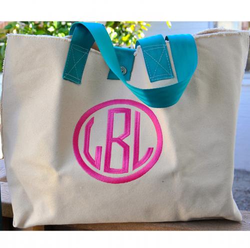 Queen Bea Cole Bag with Monogrammed Dot or Varsity Letter  Apparel & Accessories > Handbags > Tote Handbags