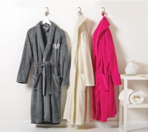 Monogrammed Robe Cozy Microfleece Men and Women  Apparel & Accessories > Clothing > Sleepwear & Loungewear > Robes