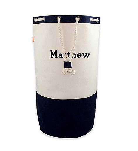 Personalized Laundry Duffel in Navy  Home & Garden > Household Supplies > Laundry Supplies > Laundry Baskets