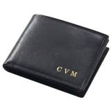 Monogrammed Men's Leather Bifold Wallet