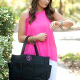 Personalized Black Carry All Tote