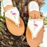 Palm Beach Classic Flamingo Sandals White  . . . 