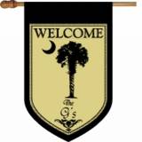 Personalized Palmetto Tree House Flag
