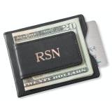 Personalized Black Leather Magnetic Wallet  . . . 