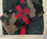 Monogrammed Camo Clutch With Red Racing  . . . 