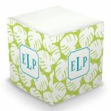 Personalized Palm Lime Memo Cube
