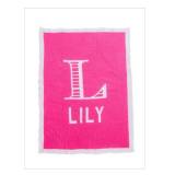 Engraved Initial And Name Monogrammed Blanket