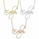 Small Calligraphy Nameplate Necklace