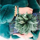 Lisi Lerch Avery Green Plaid Green Feather  . . . 