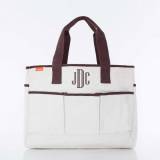 Monogrammed Canvas Utility Tote Natural