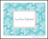 Boatman Geller Coral Teal Personalized Notes