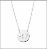  Sterling Silver Three Initial Pendant 