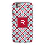 Personalized Phone Case Kate Red & Teal 