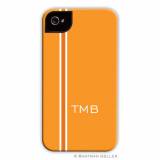 Personalized Phone Case Racing Stripe Orange 
