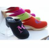 Monogrammed Wool Clogs In Assorted Colors