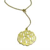 Monogrammed Necklace Lariat Style