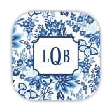 Personalized Coasters Classic Floral Blue