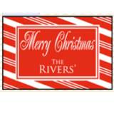 Personalized Candy Cane Door Mat With Red  . . . 