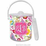 Personalized Ice Bucket Bright Floral 