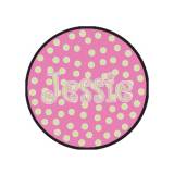 Childs Round Personalized Pink And Green  . . . 