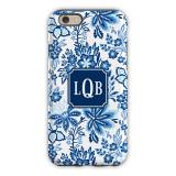 Personalized Phone Case Classic Floral Blue 