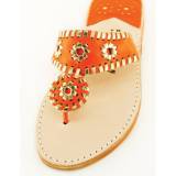 Clementine And Gold Palm Beach Sandals