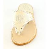 Monogrammed Sandal In Shell With White