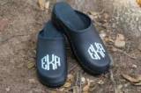 Black Leather Clog With A Light Blue  . . . 