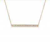 Two Inch Long Diamond Bar Necklace
