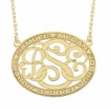 Monogrammed Necklace Mother s Pendant With  . . . 