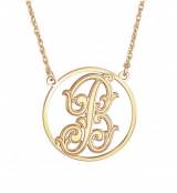 Monogrammed Necklace With  Single Baroque  . . . 