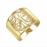 Monogrammed Ring Cigar Band Style With  . . . 