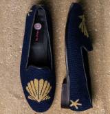 By Paige Gold Scallop On Navy Ladies  . . . 
