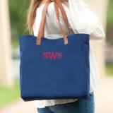 Monogrammed Navy Everything Tote