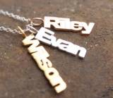 10 Karat Gold Mini Name Necklace- Add All  . . . 