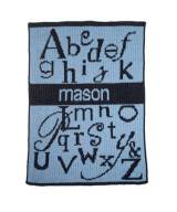 Monogrammed Knit ABC's And Name Blanket 