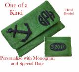 Monogram Anchor Date Beaded Bag