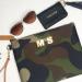 Boulevard Naomi Canvas Clutch In Solids And Prints Monogrammed