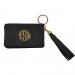 Boulevard Disco Leather Keychain Wallet In Black