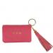 Boulevard Disco Leather Keychain Wallet In Pink