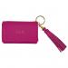 Boulevard Disco Leather Keychain Wallet In Berry