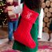 Personalized Red Cable Knit Stocking