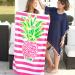 Personalized Pineapple Stripe Beach Towel