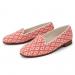 Needlepoint Coral Diamond Pattern By Paige Ladies Loafers