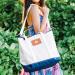 Boulevard Kennedy Medium Canvas Tote With Navy Accent