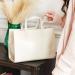 Monogrammed Ivory Crocodile Daily Tote